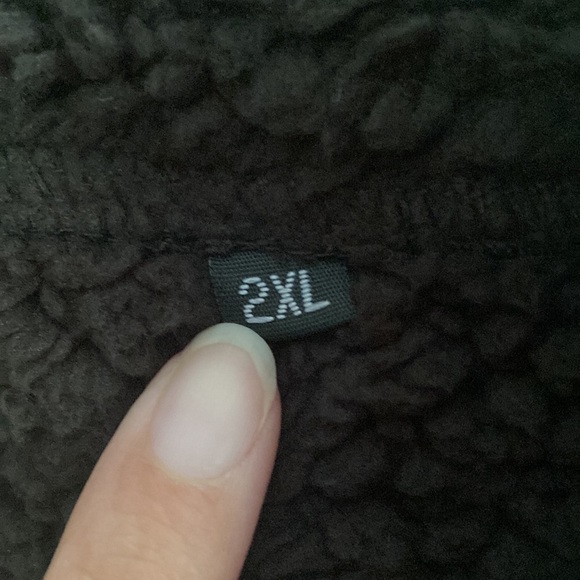 Black Faux Sherpa Jacket/Coat - Picture 7 of 9